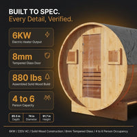 Outdoor Traditional Barrel Sauna — Results & Stats