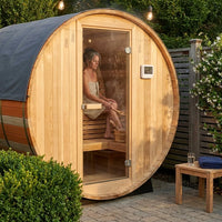 Outdoor Traditional Barrel Sauna — Lifestyle