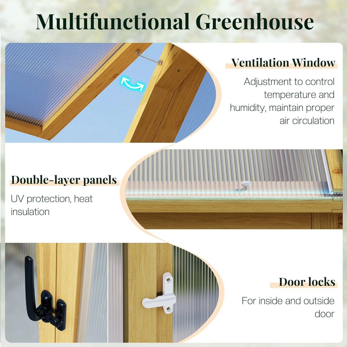 10 X 13.2-Ft Wooden Greenhouse — product view 8